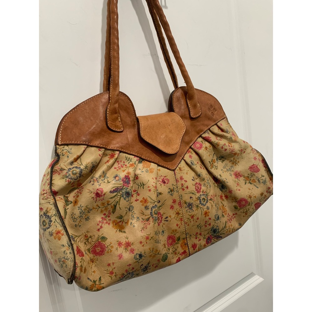 Patricia Nash Prarie Rose Floral Leather Shoulder Handbag